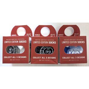 Wayne Gretzky Estates Men Socks Limited Edition Crew One Size Check Polka Dot Ad
